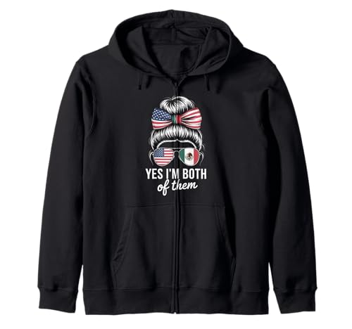 Lustige Patriotische Brötchenbrille Mexikanischer amerikanischer Stolz Frauen Kapuzenjacke Lustige Patriotische Brötchenbrille Mexikanischer amerikanischer Stolz Frauen Kapuzenjacke von Latina Heritage Culture Nationality USA Mexico
