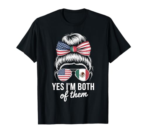 Lustige Patriotische Brötchenbrille Mexikanischer amerikanischer Stolz Frauen T-Shirt Lustige Patriotische Brötchenbrille Mexikanischer amerikanischer Stolz Frauen T-Shirt von Latina Heritage Culture Nationality USA Mexico