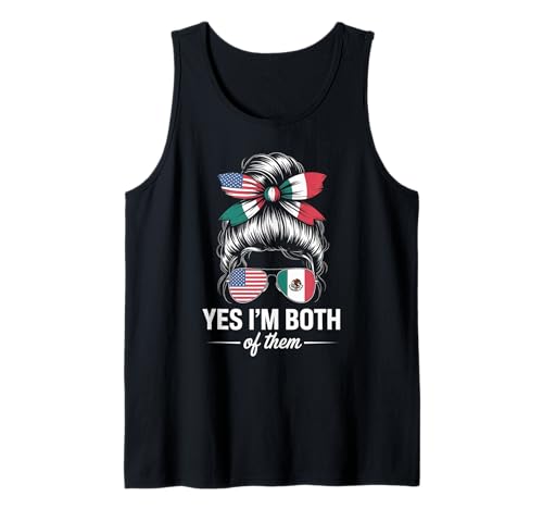 Lustige Patriotische Brötchenbrille Mexikanischer amerikanischer Stolz Frauen Tank Top Lustige Patriotische Brötchenbrille Mexikanischer amerikanischer Stolz Frauen Tank Top von Latina Heritage Culture Nationality USA Mexico