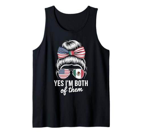 Lustige Patriotische Brötchenbrille Mexikanischer amerikanischer Stolz Frauen Tank Top Lustige Patriotische Brötchenbrille Mexikanischer amerikanischer Stolz Frauen Tank Top von Latina Heritage Culture Nationality USA Mexico