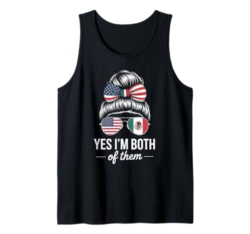 Lustige Patriotische Brötchenbrille Mexikanischer amerikanischer Stolz Frauen Tank Top Lustige Patriotische Brötchenbrille Mexikanischer amerikanischer Stolz Frauen Tank Top von Latina Heritage Culture Nationality USA Mexico
