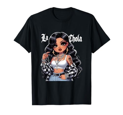 Chola Chibi Hispanic Heritage Month Brown Pride Chicana für Mädchen T-Shirt Chola Chibi Hispanic Heritage Month Brown Pride Chicana für Mädchen T-Shirt von Latina Women Latinas Chicanas Mexican American