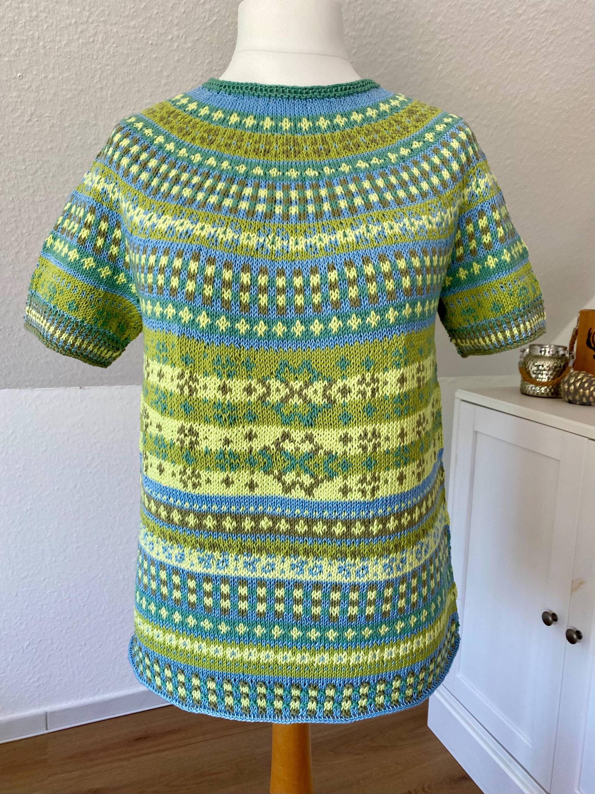 Handgestrickter Fair Isle-Pulli Aus Reiner Baumwolle - in Deiner Größe Und Farbzusammenstellung von Latinara
