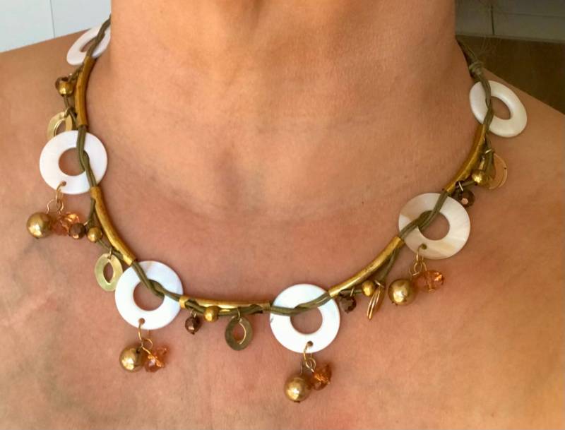 Kette Collier Kordelkette Bronzé von Latinara