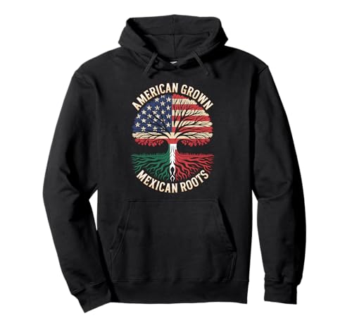 Spruch Amerika mit mexikanischen Teilen Lustige Flagge Kunst Frauen Männer Pullover Hoodie von Latino American Love Bicultural Heritage Family
