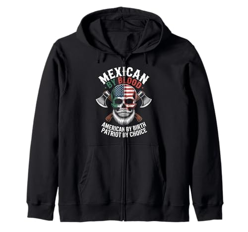 Mexikanische Blutflagge Patriotisches US-Erbe Mexiko Damen Herren Kapuzenjacke Mexikanische Blutflagge Patriotisches US-Erbe Mexiko Damen Herren Kapuzenjacke von Latino USA Identity Beard Warrior Pride Dad Mom