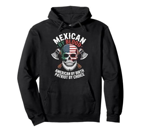 Mexikanische Blutflagge Patriotisches US-Erbe Mexiko Damen Herren Pullover Hoodie Mexikanische Blutflagge Patriotisches US-Erbe Mexiko Damen Herren Pullover Hoodie von Latino USA Identity Beard Warrior Pride Dad Mom