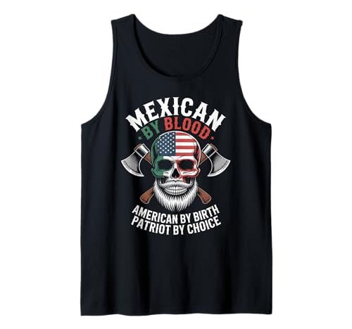 Mexikanische Blutflagge Patriotisches US-Erbe Mexiko Damen Herren Tank Top Mexikanische Blutflagge Patriotisches US-Erbe Mexiko Damen Herren Tank Top von Latino USA Identity Beard Warrior Pride Dad Mom