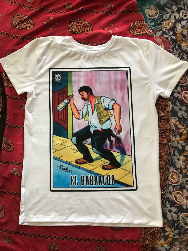 Ausverkauf El Borracho Loteria Mann T-Shirt Ausverkauf El Borracho Loteria Mann T-Shirt von LatinxSpirit