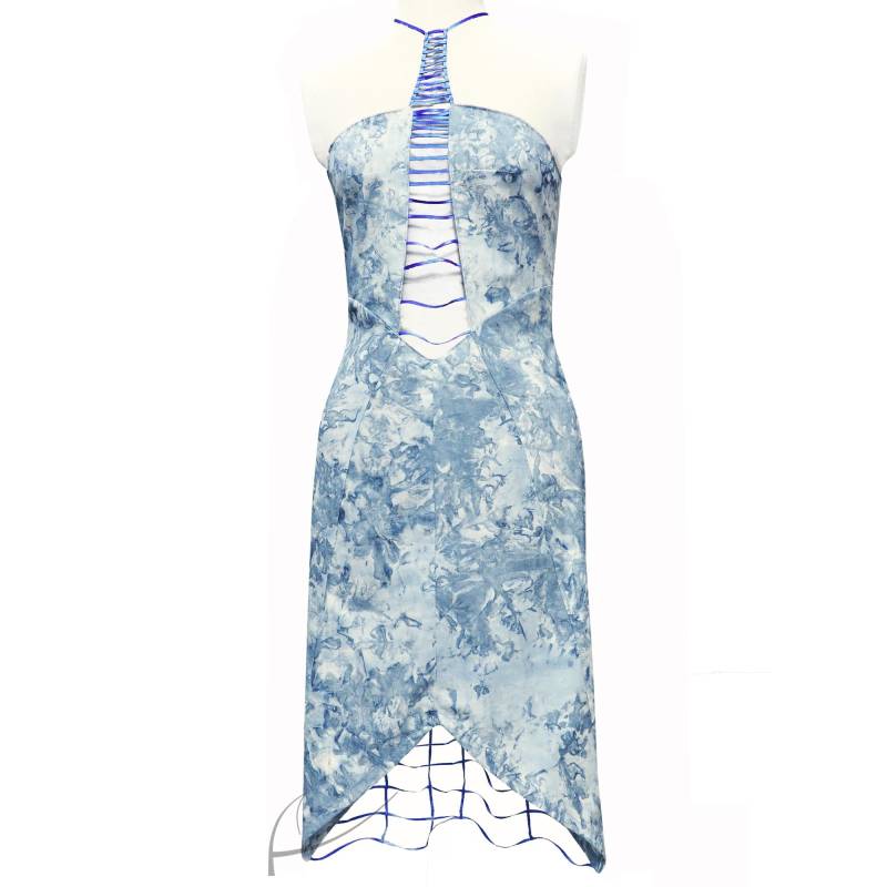 Kleid Mit Durchbrochenem Ausschnitt Kleid Mit Durchbrochenem Ausschnitt von Latkafashion