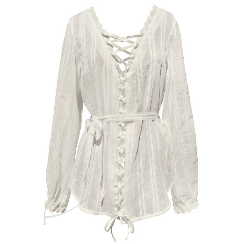 Weiße Boho-Bluse Weiße Boho-Bluse von Latkafashion