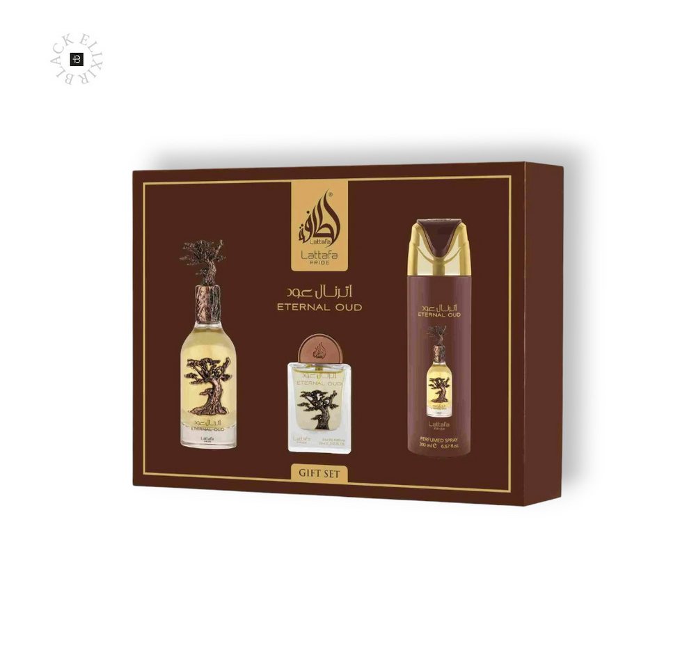 Lattafa Duft-Set Lattafa Eternal Oud Giftset 100ml edp + 20ml edp + Spray 200ml von Lattafa
