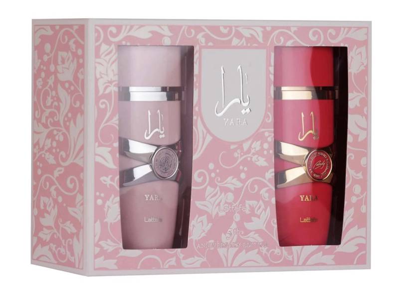 Lattafa Eau de Parfum Anniversary Edition Yara & Yara Candy Set, 2X100ml Geschenkset, Zweiteiliger Damenduft im Set von Lattafa