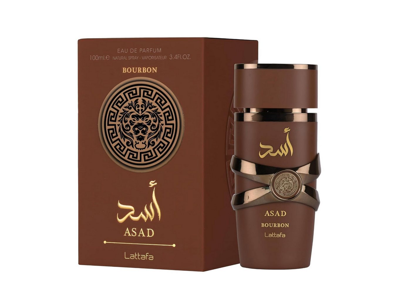 Lattafa Eau de Parfum Asad Bourbon, Langanhaltend, intensiv, maskulin, luxuriös, ideal als Geschenk. von Lattafa