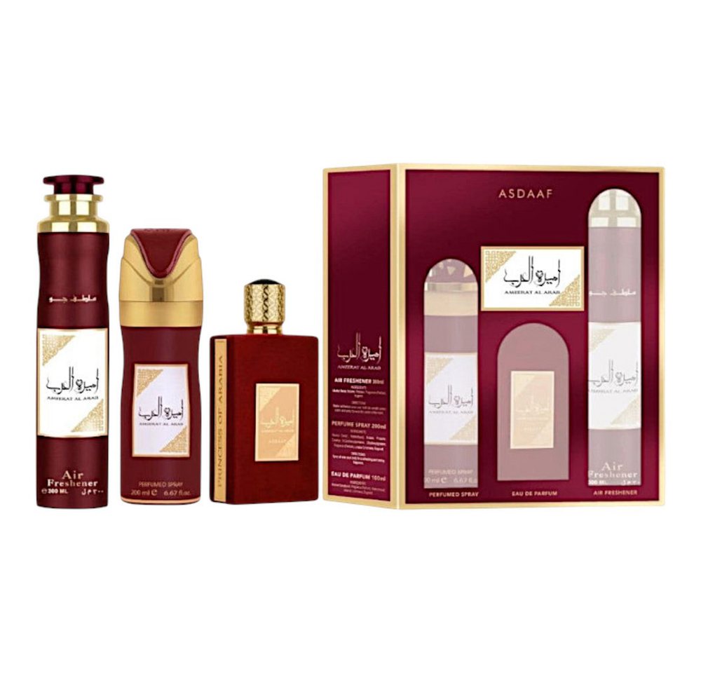 Lattafa Eau de Parfum Asdaaf Ameerat Al Arab SET Eau de Parfum 3 Teilig von Lattafa