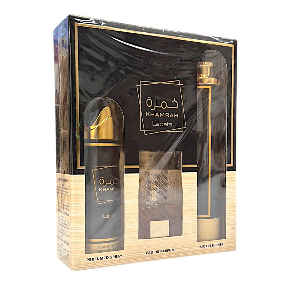Lattafa Eau de Parfum Lattafa Khamrah SET EDP 100ml Unisex TOP Parfum, 3-tlg. von Lattafa
