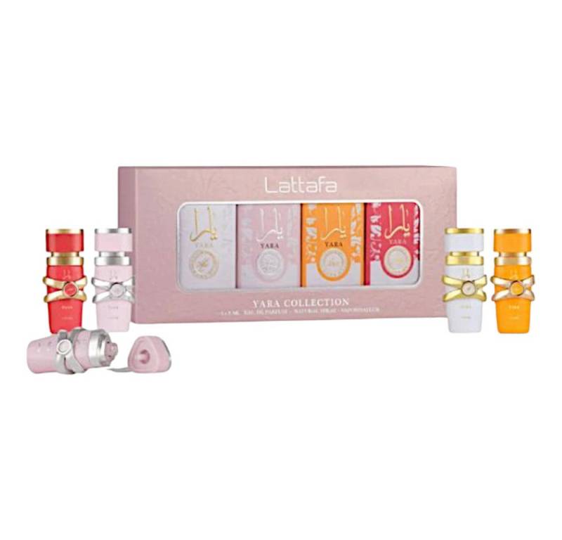 Lattafa Eau de Parfum Lattafa Yara Set 2x100ml oder 4x5ml Miniatur Eau de Parfum Geschenkse von Lattafa