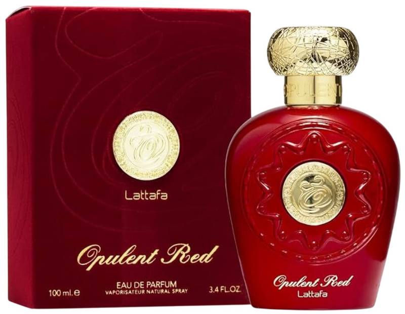 Lattafa Eau de Parfum Opulent Red Unisex Damen & Herren EDP Spray, LATTAFA, Damenparfüm, Glasflakon, Herrenparfüm, Unisexduft von Lattafa
