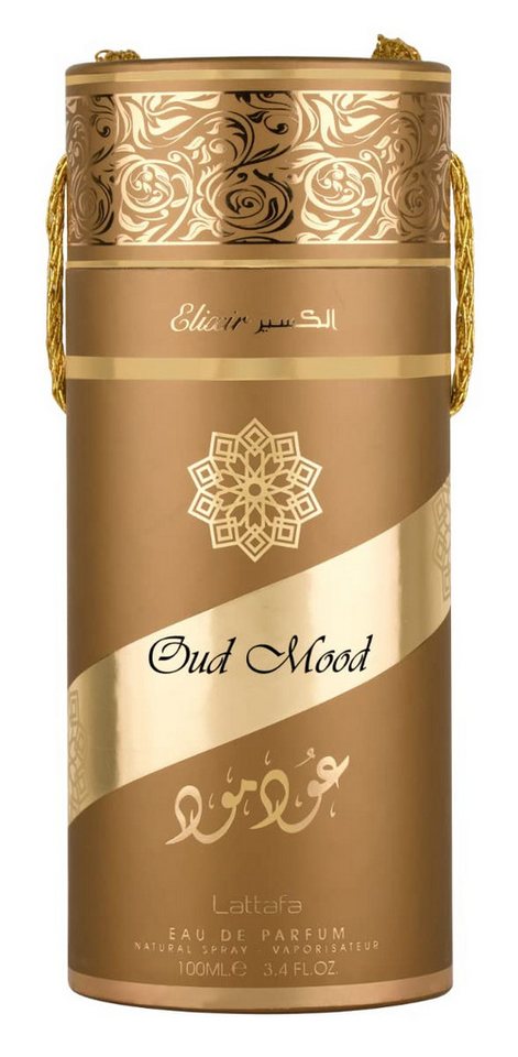Lattafa Eau de Parfum Oud Mood Elixir, Luxuriöses orientalisches Eau de Parfum mit Oud, Amber und Vanille von Lattafa