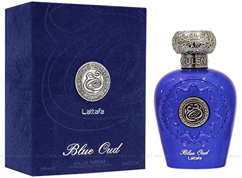 Lattafa Halal Attar Opulent Oud Musk Blue Black White Eau de Parfum, Zerstäuber, 100 ml von Lattafa