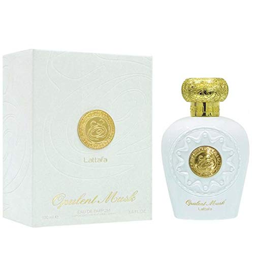 Lattafa Halal Attar Eau de Parfum, 100 ml, mit House of Nierenduft, Opulent Oud Musk Blue Black White von Lattafa