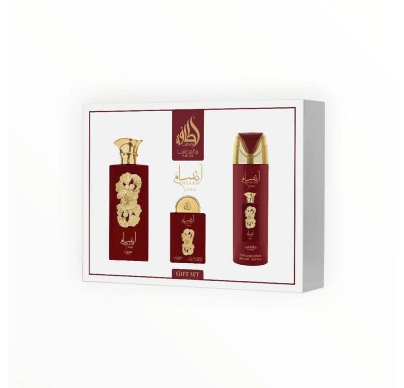 Lattafa Duft-Set Ansaam Gold, Orientalisch blumiges Damen Duftset mit langanhaltendem Aroma von Lattafa