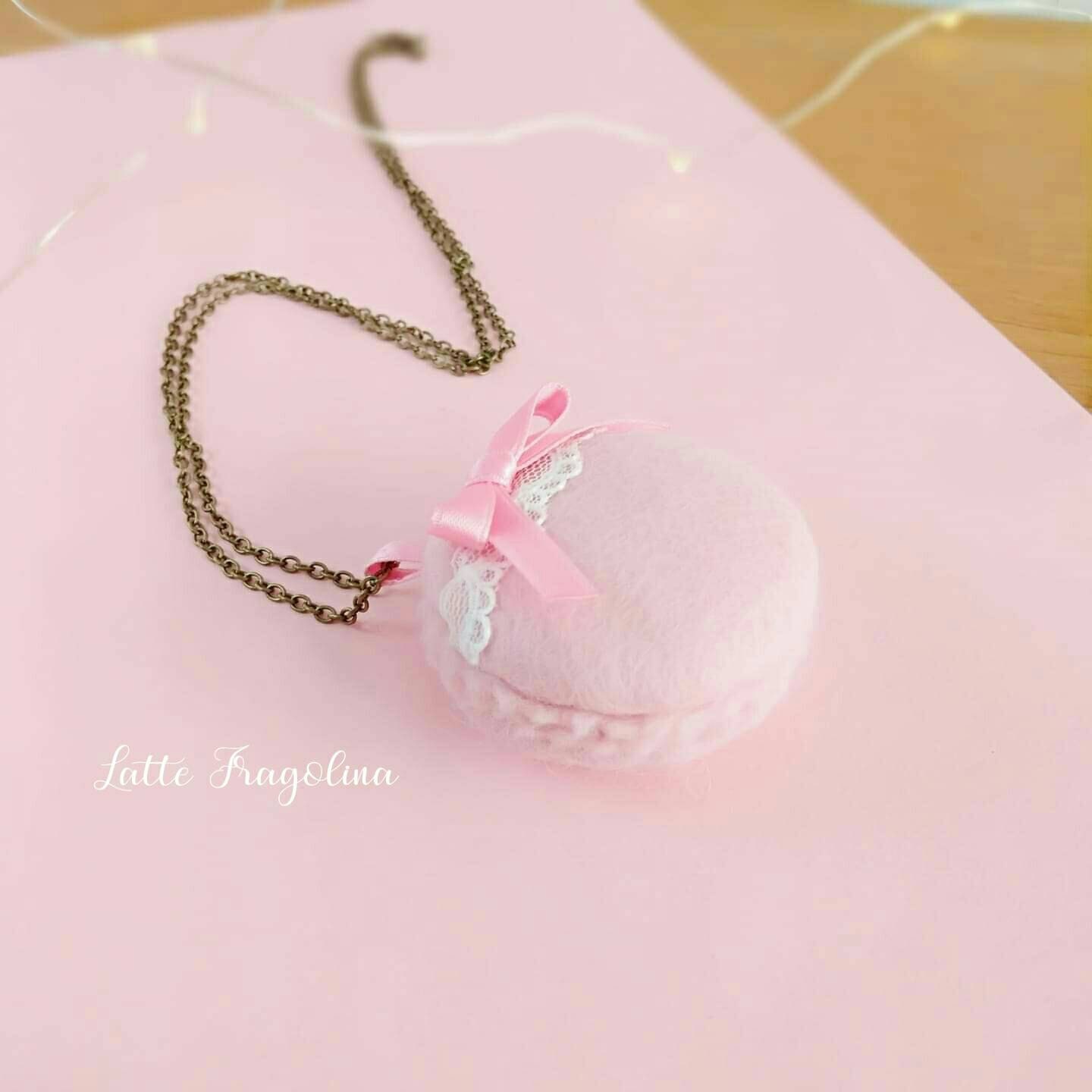 "Macaron - Pink" Halskette Handgemachte, Nickelfreie Bronzekette "Macaron - Pink" Halskette Handgemachte, Nickelfreie Bronzekette von LatteFragolina