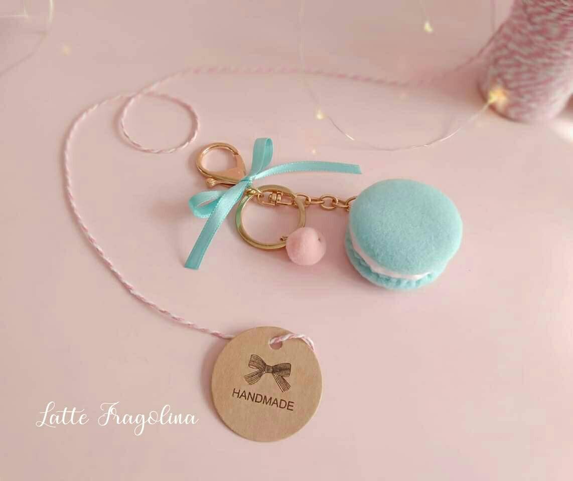 Versandfertig Filz-Macaron-Taschenanhänger Aus Filz, Mint Versandfertig Filz-Macaron-Taschenanhänger Aus Filz, Mint von LatteFragolina