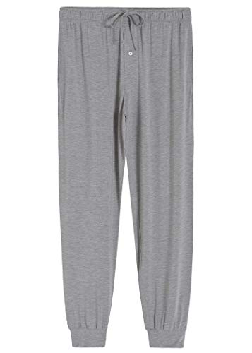 Latuza Herren Viskose Jogger Pyjamahose Loungehose, Hellgrau, X-Large von Latuza