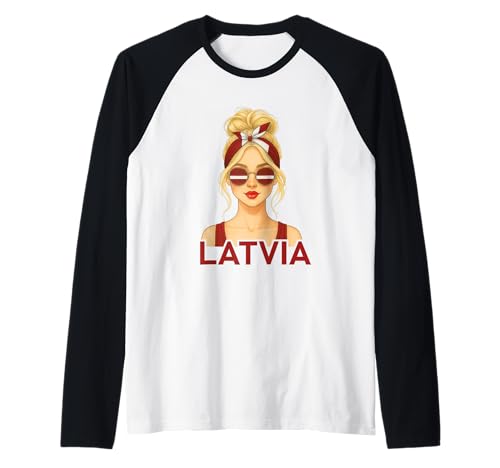 Blond Latvian Girl Latvia Flag Latvian Girlfriend Wife Raglan Blond Latvian Girl Latvia Flag Latvian Girlfriend Wife Raglan von Latvian Girl Designs Blond And Brunette