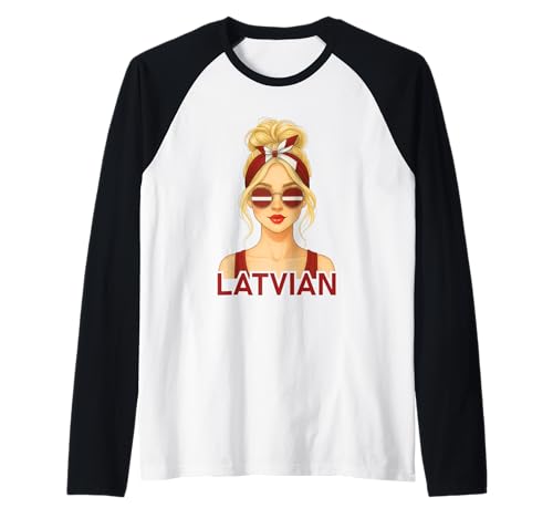 Blond Latvian Girl Latvia Flag Latvian Girlfriend Wife Raglan Blond Latvian Girl Latvia Flag Latvian Girlfriend Wife Raglan von Latvian Girl Designs Blond And Brunette