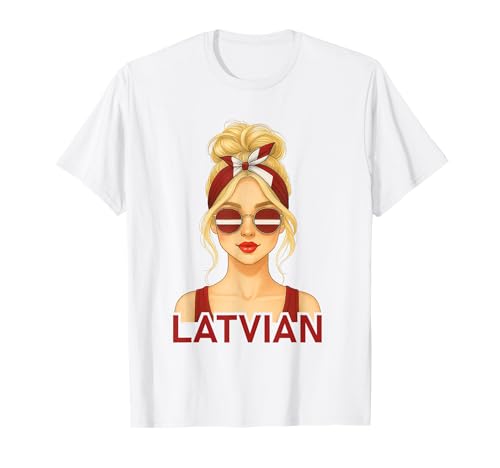 Blond Latvian Girl Latvia Flag Latvian Girlfriend Wife T-Shirt Blond Latvian Girl Latvia Flag Latvian Girlfriend Wife T-Shirt von Latvian Girl Designs Blond And Brunette