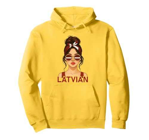 Brunette Latvian Girl Latvia Flag Latvian Girlfriend Wife Pullover Hoodie Brunette Latvian Girl Latvia Flag Latvian Girlfriend Wife Pullover Hoodie von Latvian Girl Designs Blond And Brunette