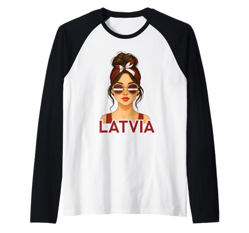Brunette Latvian Girl Latvia Flag Latvian Girlfriend Wife Raglan Brunette Latvian Girl Latvia Flag Latvian Girlfriend Wife Raglan von Latvian Girl Designs Blond And Brunette