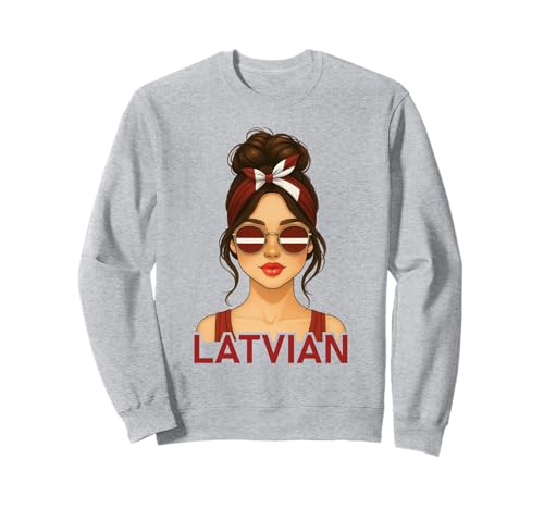 Brunette Latvian Girl Latvia Flag Latvian Girlfriend Wife Sweatshirt Brunette Latvian Girl Latvia Flag Latvian Girlfriend Wife Sweatshirt von Latvian Girl Designs Blond And Brunette