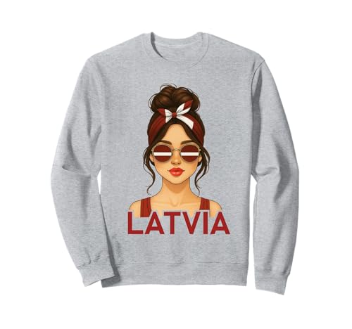 Brunette Latvian Girl Latvia Flag Latvian Girlfriend Wife Sweatshirt Brunette Latvian Girl Latvia Flag Latvian Girlfriend Wife Sweatshirt von Latvian Girl Designs Blond And Brunette