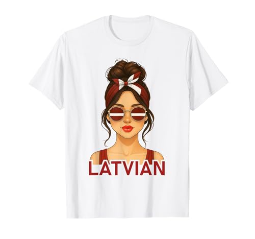 Brunette Latvian Girl Latvia Flag Latvian Girlfriend Wife T-Shirt Brunette Latvian Girl Latvia Flag Latvian Girlfriend Wife T-Shirt von Latvian Girl Designs Blond And Brunette