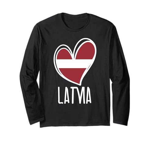 Patriotische Lettland Unabhängigkeitstag lettische Flagge Mädchen Kinder Langarmshirt Patriotische Lettland Unabhängigkeitstag lettische Flagge Mädchen Kinder Langarmshirt von Latvian Latvia Flag Designs