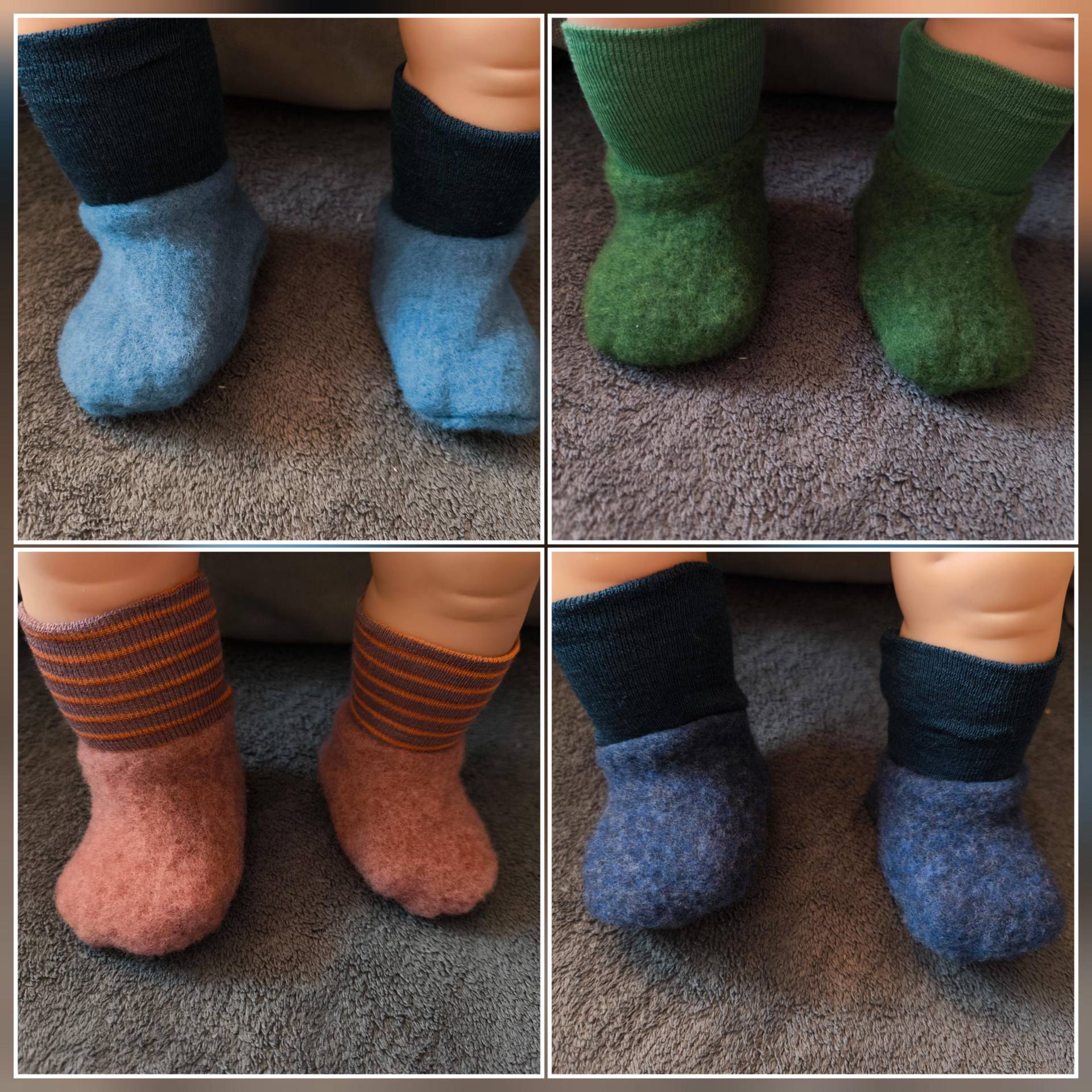 Wolle Seide Wollfleece Socken Strümpfe Baby 0-5 Monate Und 6-12 Wolle Seide Wollfleece Socken Strümpfe Baby 0-5 Monate Und 6-12 von Latzhosenliebe