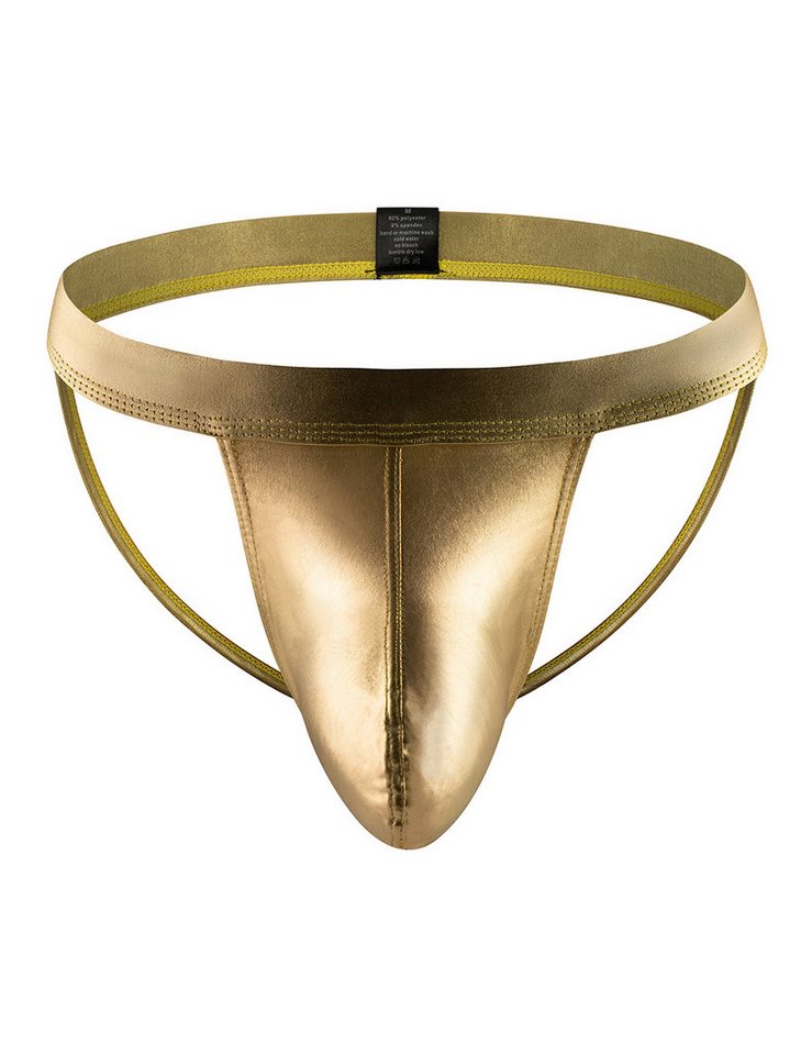 Lau-Fashion Slip-Ouvert Wetlook Slip Boxershorts Transparent String Tanga Micro Unterwäsche von Lau-Fashion