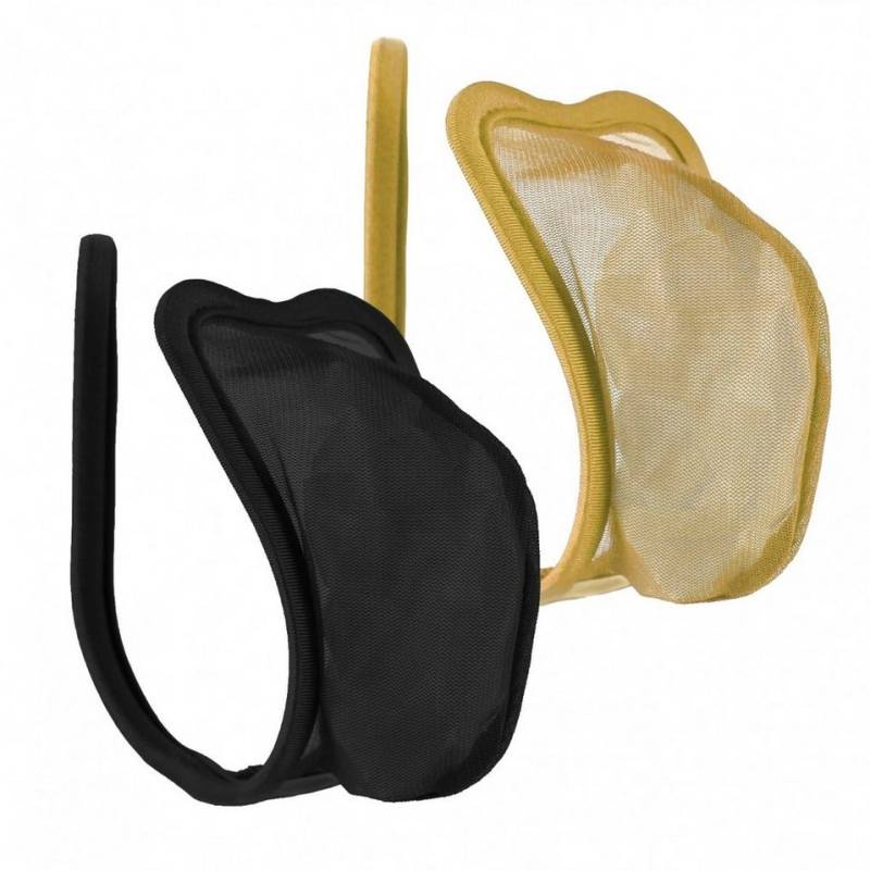 Lau-Fashion Stringtanga 2er Set C-String Schwarz Beige Transparent Tanga Unterwäsche S/M/L von Lau-Fashion