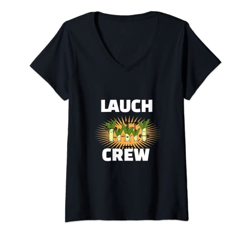 Damen Lauch Crew Eine Gang aus Lauchs w T-Shirt mit V-Ausschnitt von Lauchination - ultimative Fitness Lauch