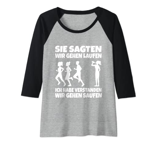 Damen Laufen ich habe saufen verstanden, laufen damen bekleidung Raglan Damen Laufen ich habe saufen verstanden, laufen damen bekleidung Raglan von Laufen saufen wein sprüche jogging kleidung damen