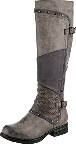 Laufsteg München Damen Schaftstiefel in Grau, Größe 39 von Laufsteg München