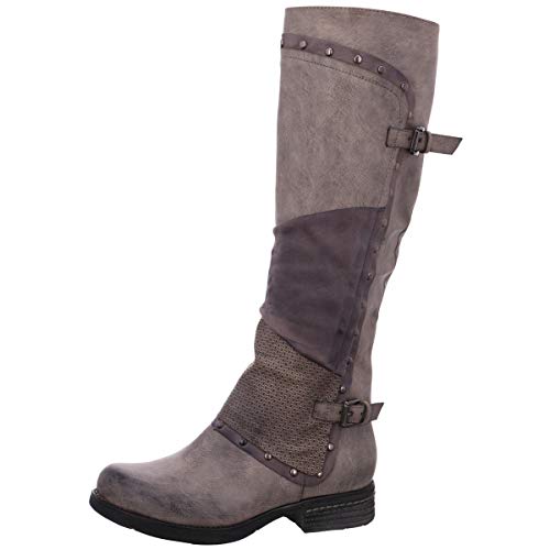 Laufsteg München Damen Schaftstiefel in Grau, Größe 41 von Laufsteg München