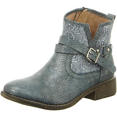 Laufsteg München Damen Stiefeletten FS180801-B2 Denim blau 425943 von Laufsteg München