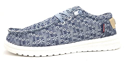 Laufsteg München Damenschuhe Halbschuhe Slipper Slipper Blau Freizeit, Schuhgröße:40 EU von Laufsteg München