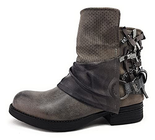 Laufsteg München Damenschuhe Stiefel Reißverschluss Stiefelette Grau Freizeit, Schuhgröße:EUR 37 von Laufsteg München