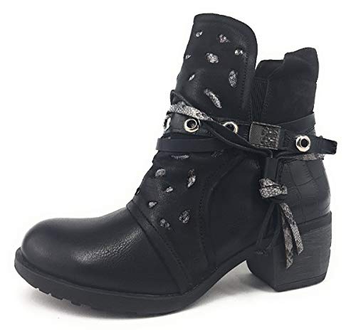 Laufsteg München Damenschuhe Stiefeletten Reißverschluss Stiefelette Schwarz Festlich, Schuhgröße:EUR 38 von Laufsteg München