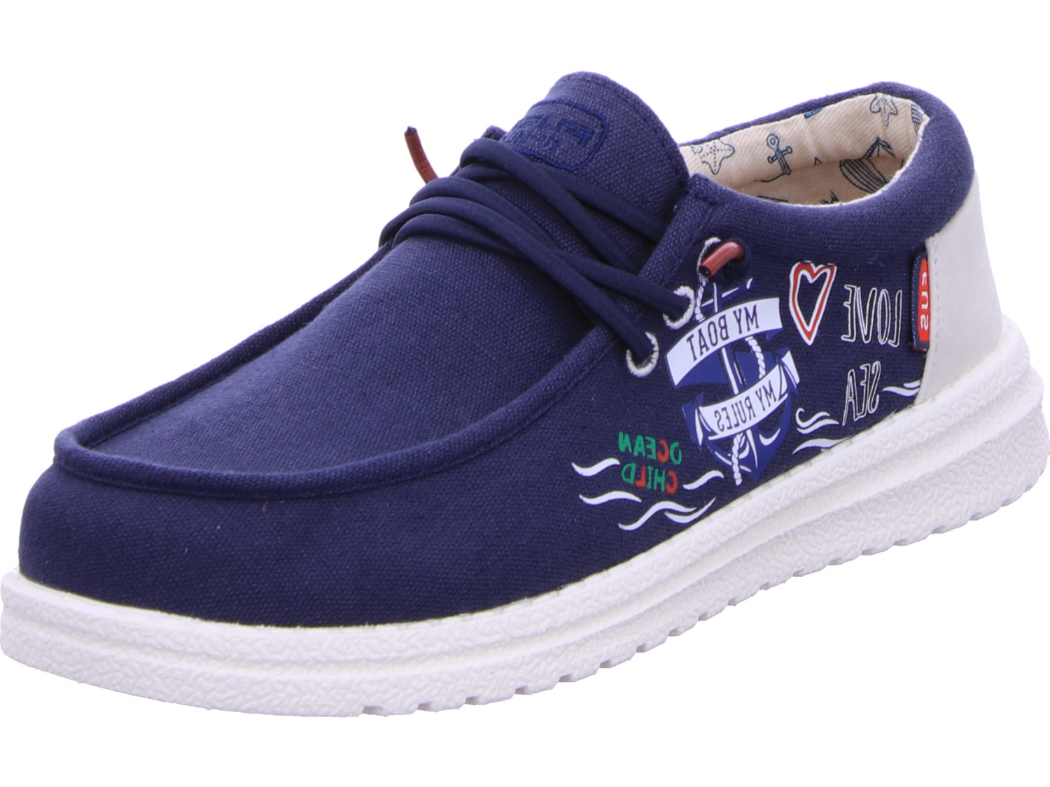 female Sportliche Slipper blau Marina Life 37 von Laufsteg